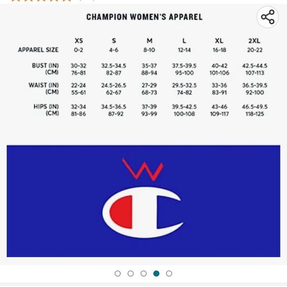 NWT Champion Reverse Weave Cropped Cutoff Hoodie Pink (part of set )Size 2XL - Picture 5 of 7